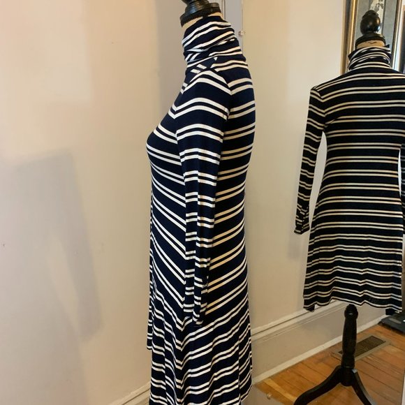 Maeve by Anthropologie Navy Striped Swing Dress - Picture 5 of 9